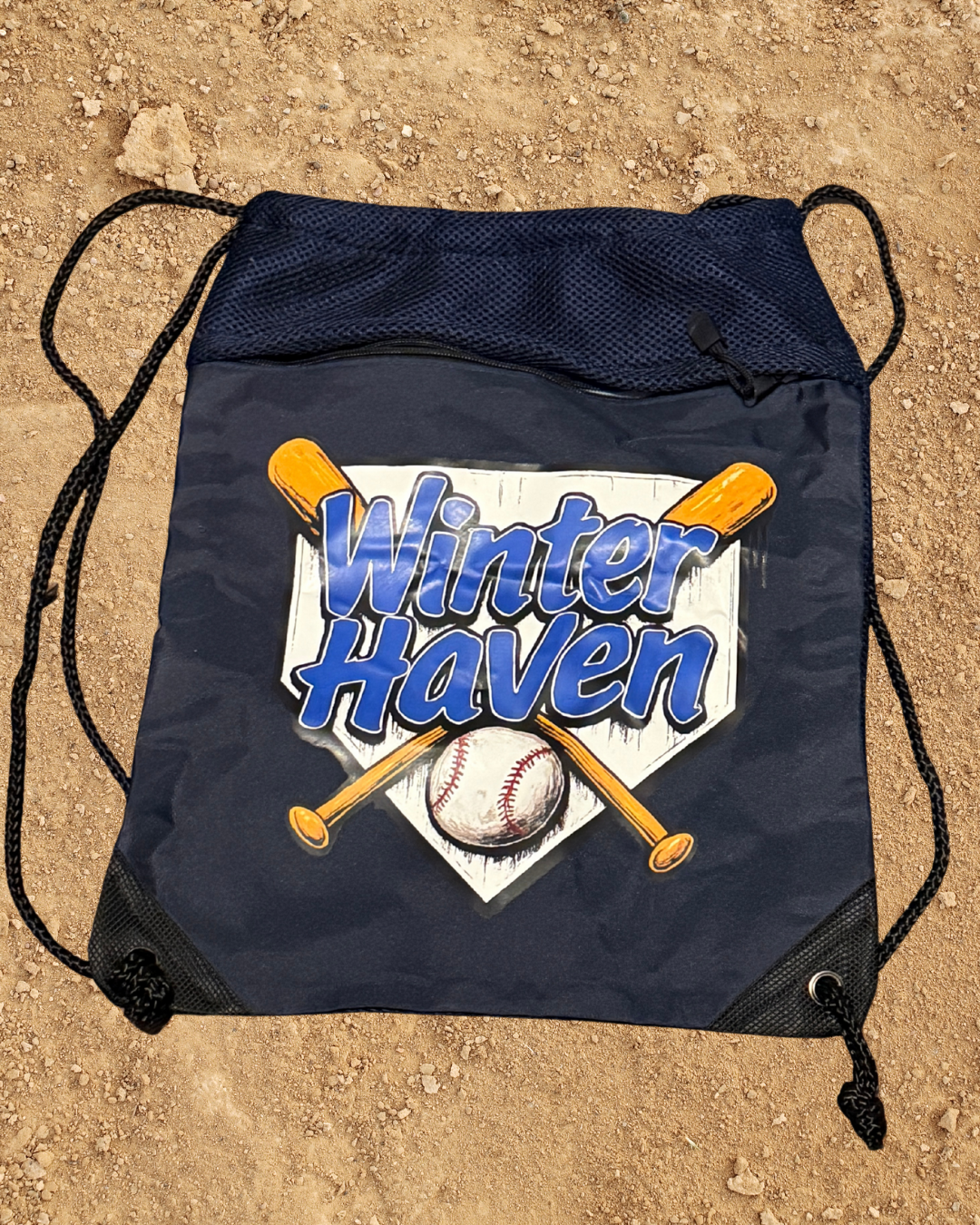 Winter Haven Bat Cinch Bag w/Pocket